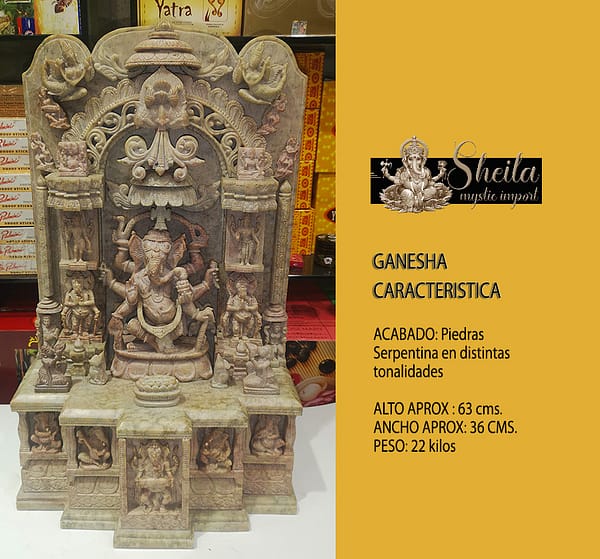 Escultura de Ganesha en Serpentina