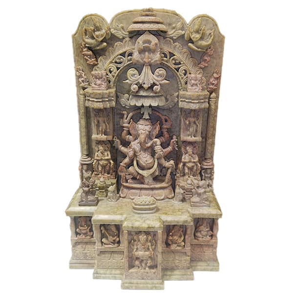 Escultura de Ganesha en serpentina